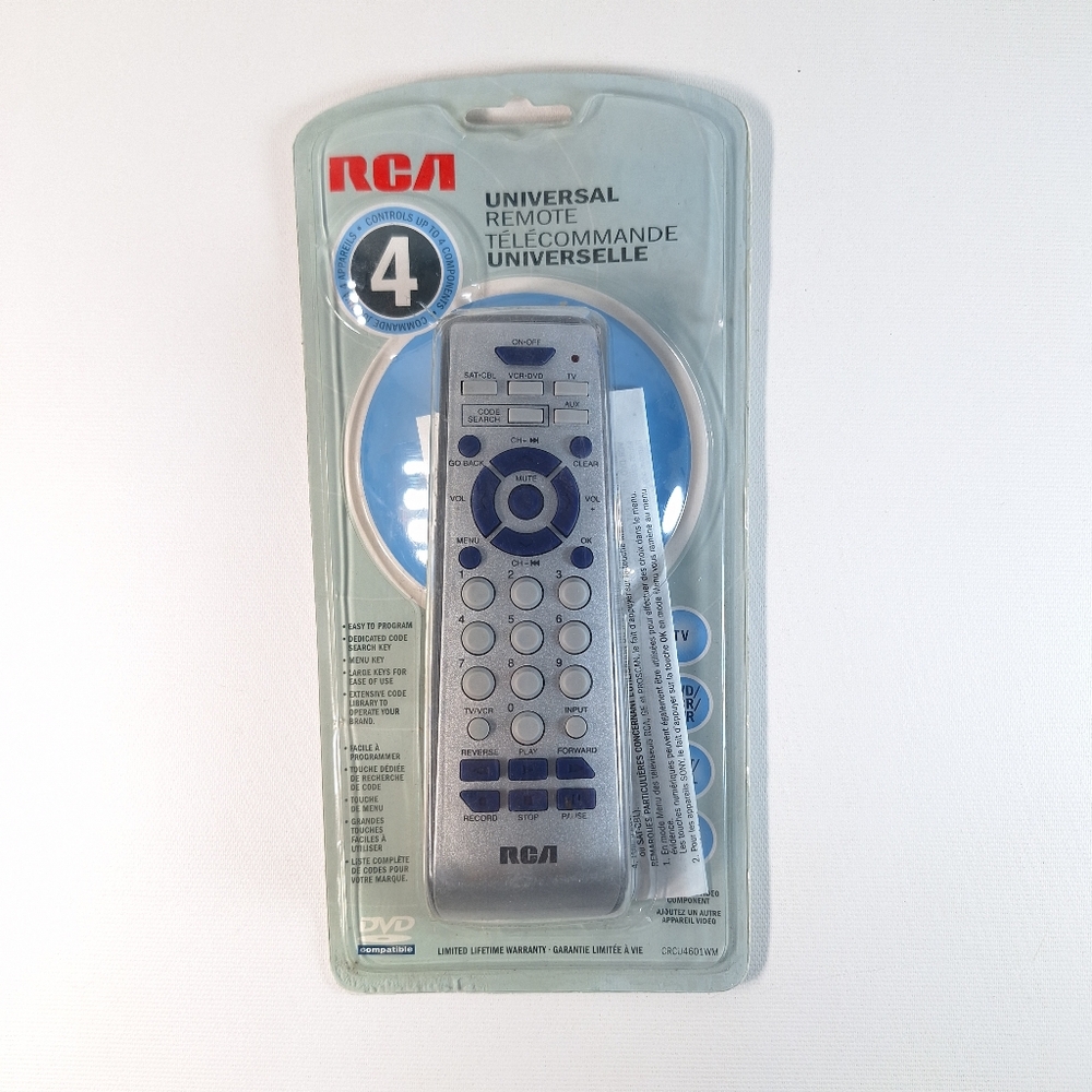 RCA 4-Device Universal Remote Model CRCU4601WM